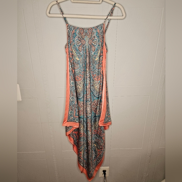 NWT Anthropologie Tiny Dress Women XS Boho Floral Colourful Flowy Orange Blue - Picture 1 of 9